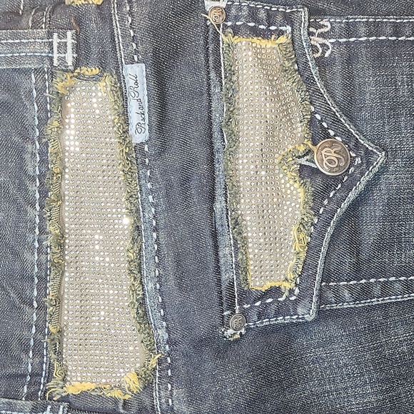 Rock and Roll Cowgirl Dark Denim Mid Rise Jeans (30X34) - Picture 10 of 15